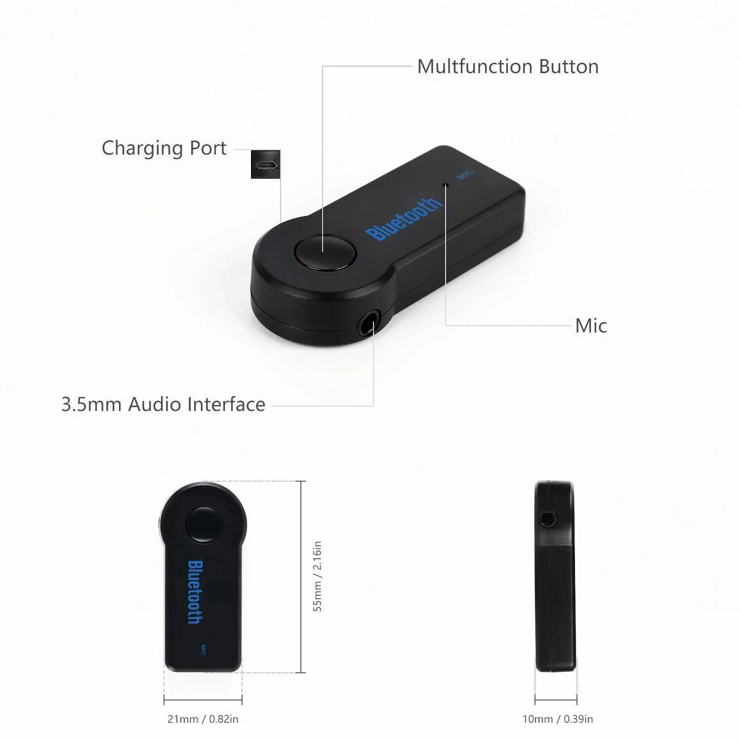 3 5 мм разъем AUX аудио MP3 музыкальный Bluetooth приемник автомобильный комплект