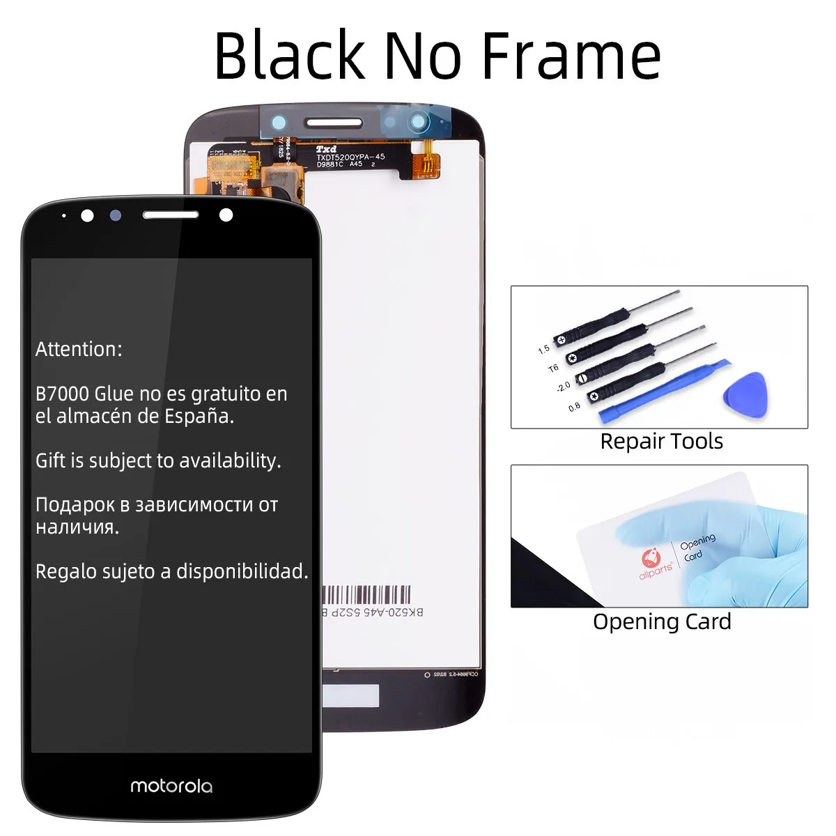 Дисплей для Motorola Moto E5 Play lcd кодирующий преобразователь сенсорного экрана в сборе для Moto E5 Play дисплей запасные части XT1921 - Цвет: Black