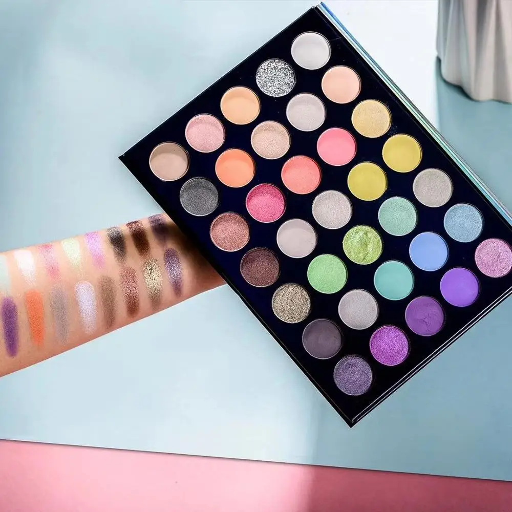 Beauty Glazed 35 цветов Цветущая матовая Мерцающая палитра теней для век с высоким