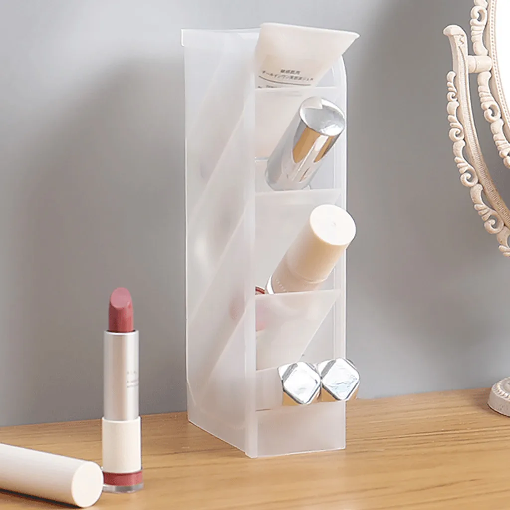 White Transparent Plastic Makeup Organizer Make Up Brush Storage box with Drawer Cotton Swabs Stick case Dropship 823 | Дом и сад