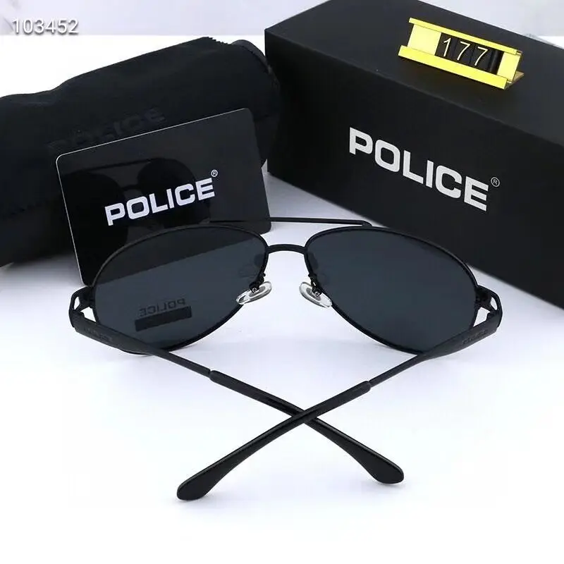 

POLICE Polarized Sunglasses Men's Pilot Driving Glasses UV400 Men's Luxury Brand designer Ladies Eyewear P177 Gafas de sol 2021