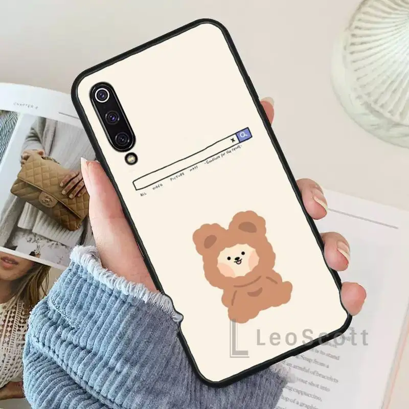 

Cute cartoon bear dog Phone Case For Xiaomi Redmi 7 9t 9se k20 mi8 max3 lite 9 note 8 9s 10 pro