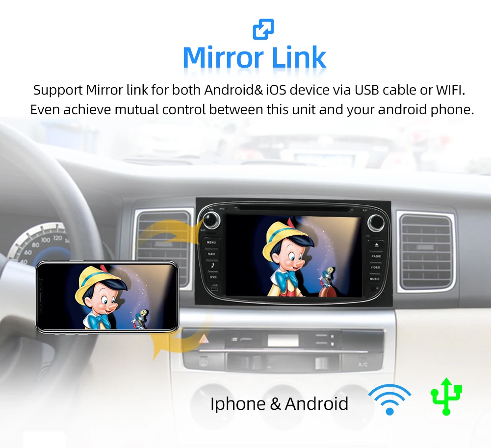 Android 9,0 два Din 7 дюймов Автомобильный dvd-плеер для FORD/Focus/S-MAX/Mondeo/C-MAX/Galaxy ram 4G wifi gps навигация радио