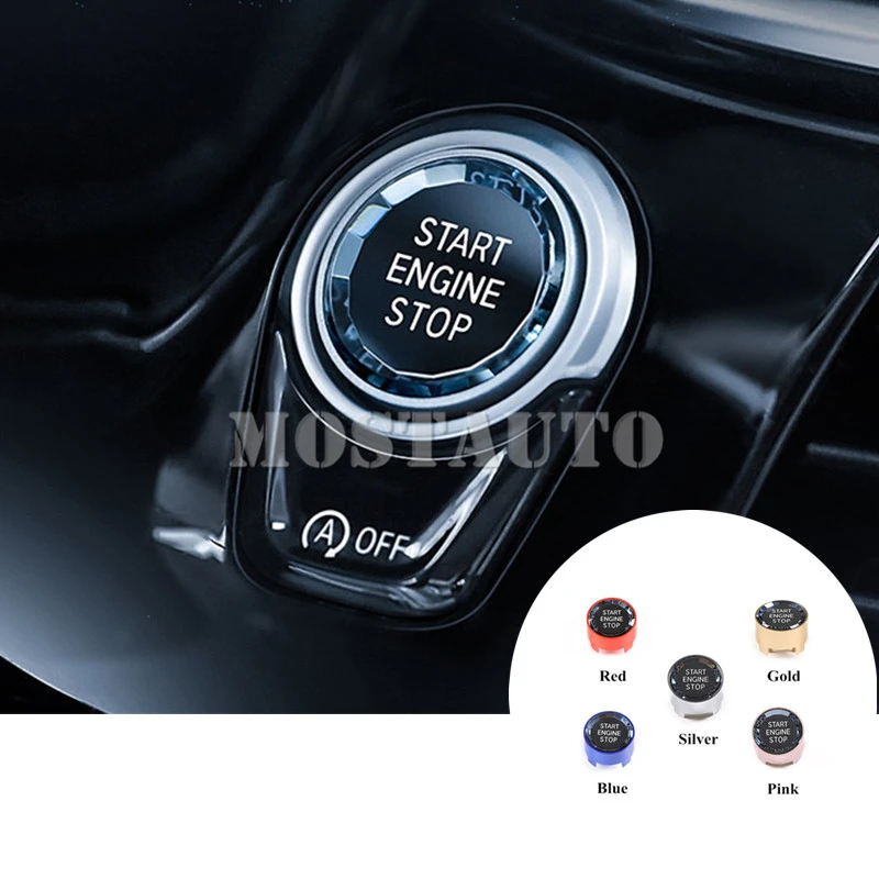 

Крышка кнопки включения/остановки двигателя центральной консоли, 5 цветов, для BMW X1, X2, X3, X4, X5, X6, 1 шт., автомобильные аксессуары, интерьерный Д...