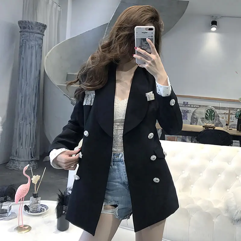 Женский Высокое качество новейшая мода дизайнер модный блейзер для женщин