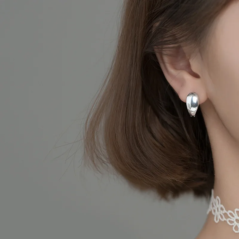 

La Monada 925 Sterling Silver Small Hoop Earrings For Women Irregular Fashion Korean Female Silver Earrings 925 Jewelry Girls