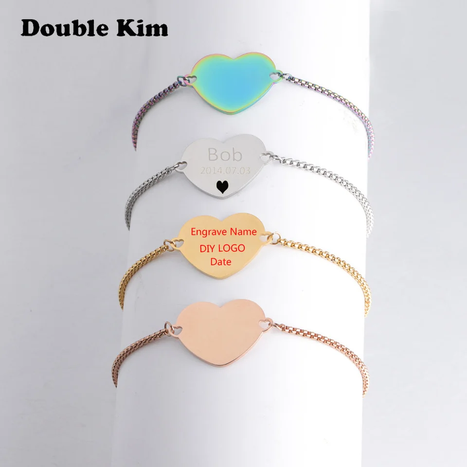 Индивидуальные браслеты на заказ регулируемые из нержавеющей стали сделай сам