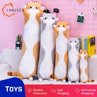 130cm cute soft long cat pillow plush toy stuffed pause office pillow bed sleep willow kawaii home decor doll toys for girl kid