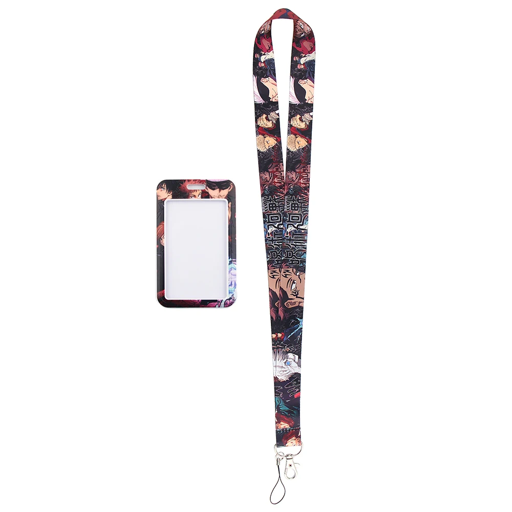 jf1170 anime printed lanyard badge id card holder neck strap cell phone neck straps office school supplies accessory gift free global shipping