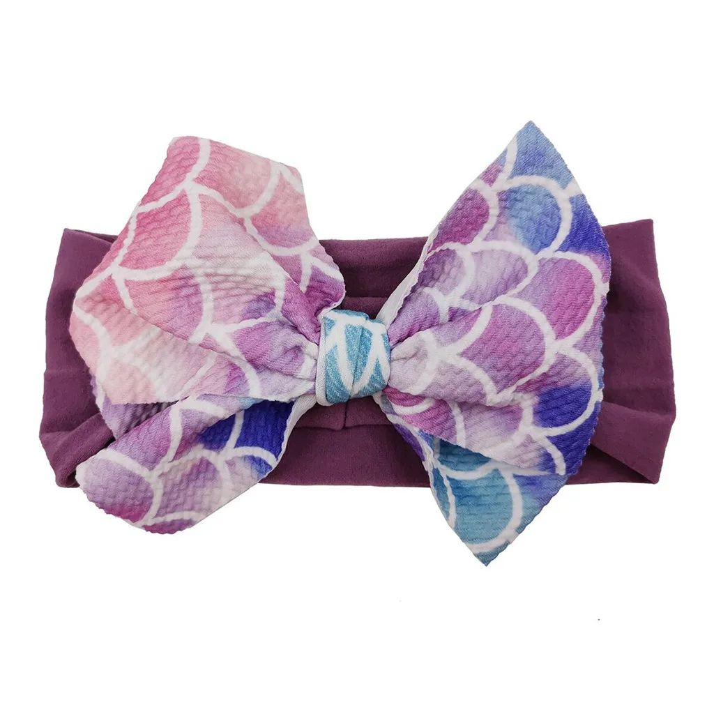 Модная детская Цветочная перекрестная Вязаная Мягкая повязка на голову для