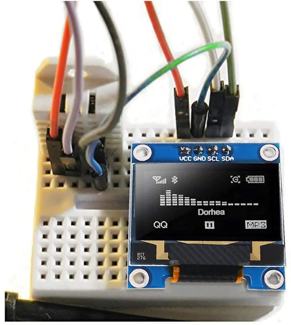 Модуль органического светодиода IIC I2C для arduino, 4pin, 0,96 дюйма, белый, 0,96 дюйма, OLED 0,96x64