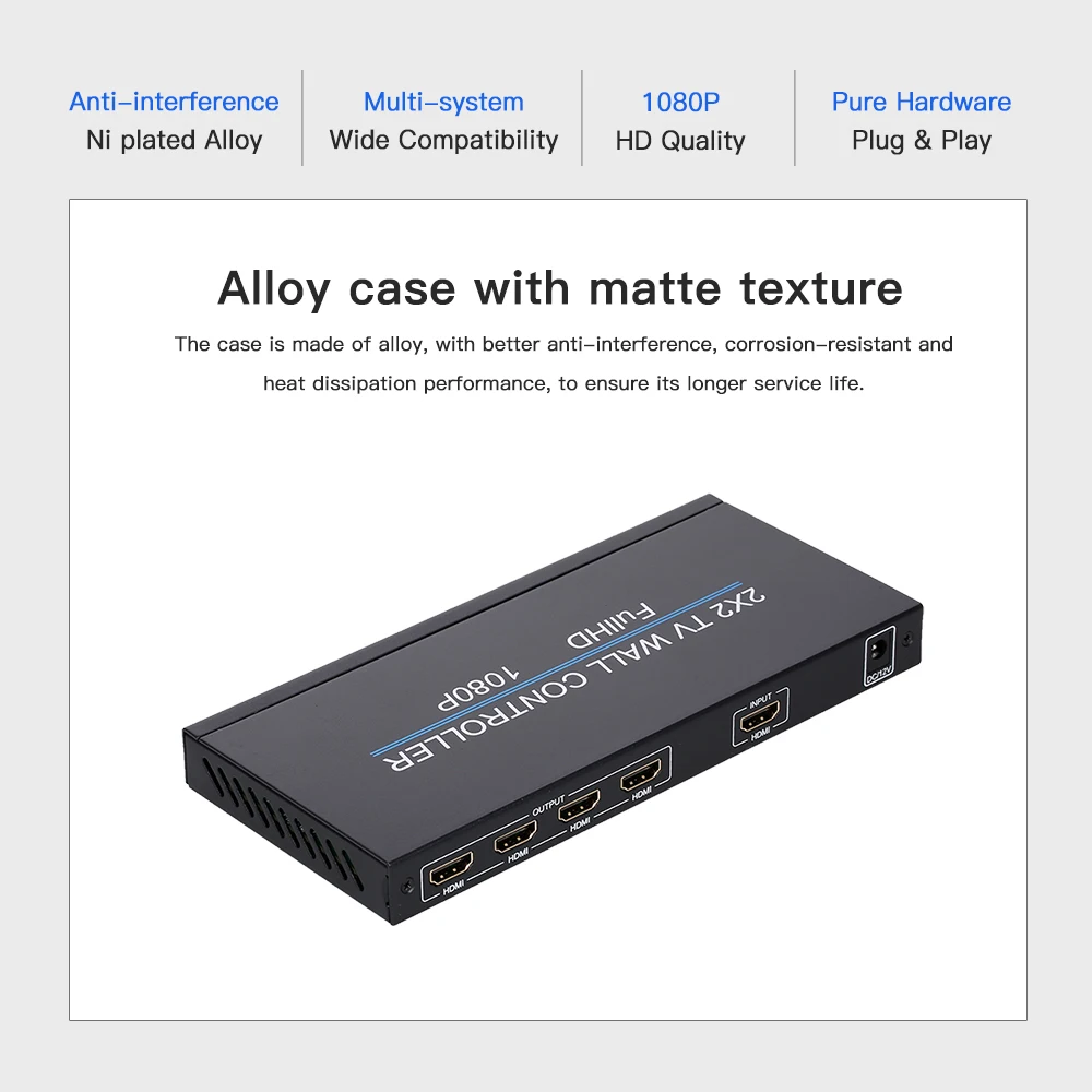 Настенный контроллер для ТВ 4 канала 2x2 1x4 4x1 HDMI DVI VGA USB видеопроцессор 1920*1080P 60 Гц