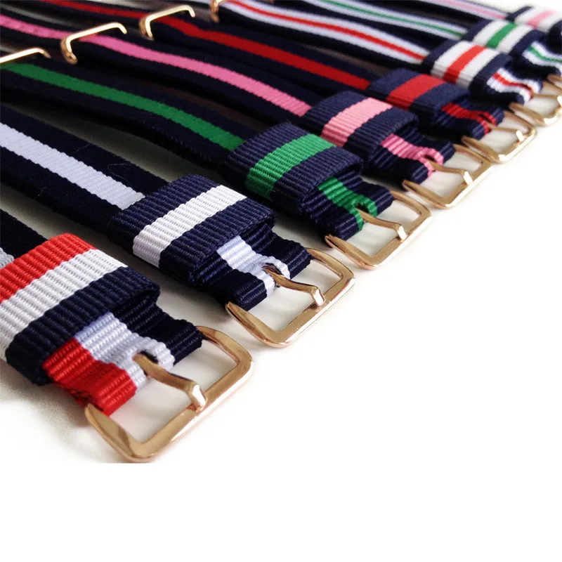 

Fashion 14mm 18mm 20mm Watchband Nylon Watch Bands Replace Strap for Nato James Bond 007 Military DW Army Sport Watch Band