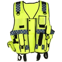 high visibility security reflective vest pockets design reflective vest outdoor traffic safety cycling wear