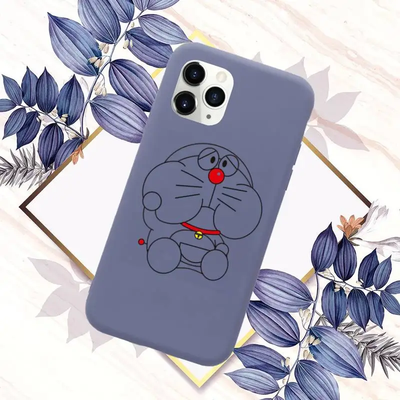 

Doraemon Phone Case Candy Color for iPhone 11 12 mini pro XS MAX 8 7 6 6S Plus X SE 2020 XR