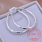 Серьги-кольца с зернистой текстурой женские, кольца из стерлингового серебра 925 пробы, лучший подарок, Модные Изящные серебряные свадебные украшения