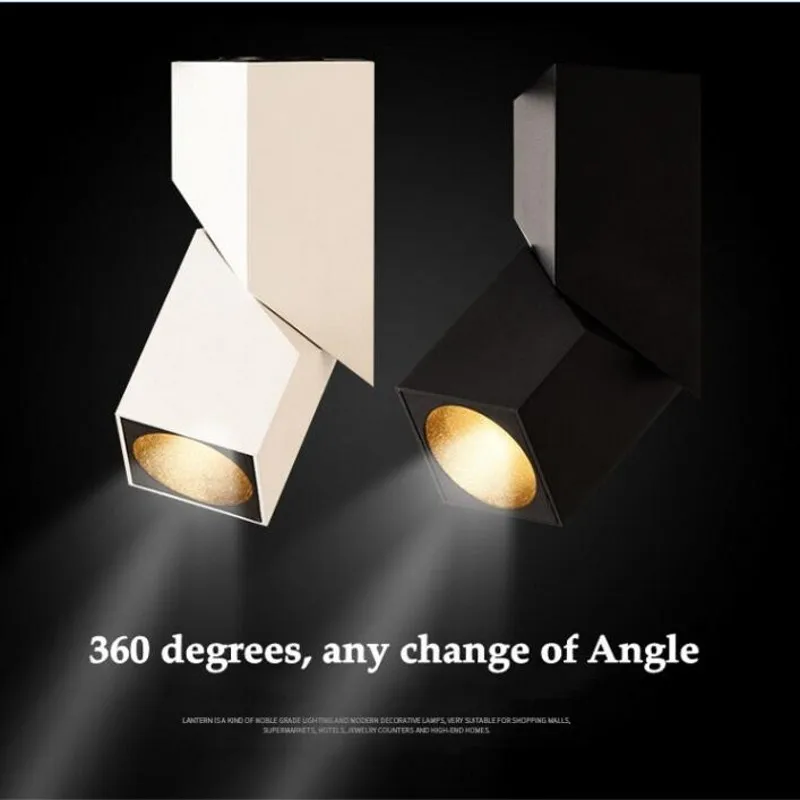 

Surface Mounted Led Downlight Art Creative Indoor Ceiling Lamp 10W 12W 15W Dimmable Spot Led Living Room Clothes Store Lighting