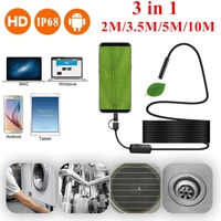 inspection borescope camera 8mm waterproof ip68 2m 3 5m 5m 10m cable 700p hd 3 in 1 computer endoscope borescope tube 8 leds 5v