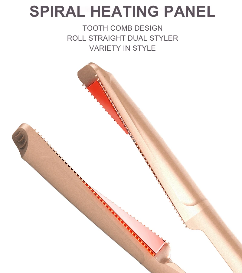 2 в 1 спиральный выпрямитель для волос утюги завивки палочка профессиональный
