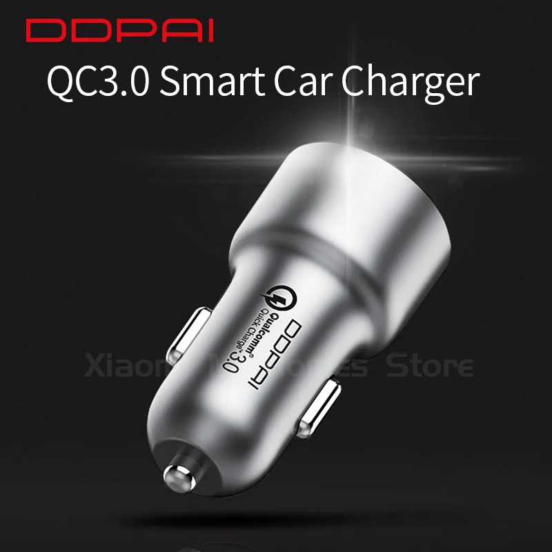 Оригинал DDPai 2USB порт автомобильное зарядное устройство QC3.0 быстрое металлический