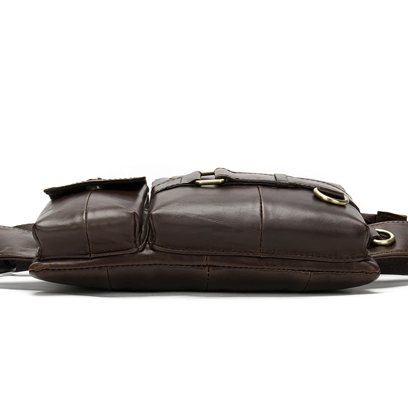 Сумка на пояс WESTAL мужская из натуральной кожи забавная многофункциональная