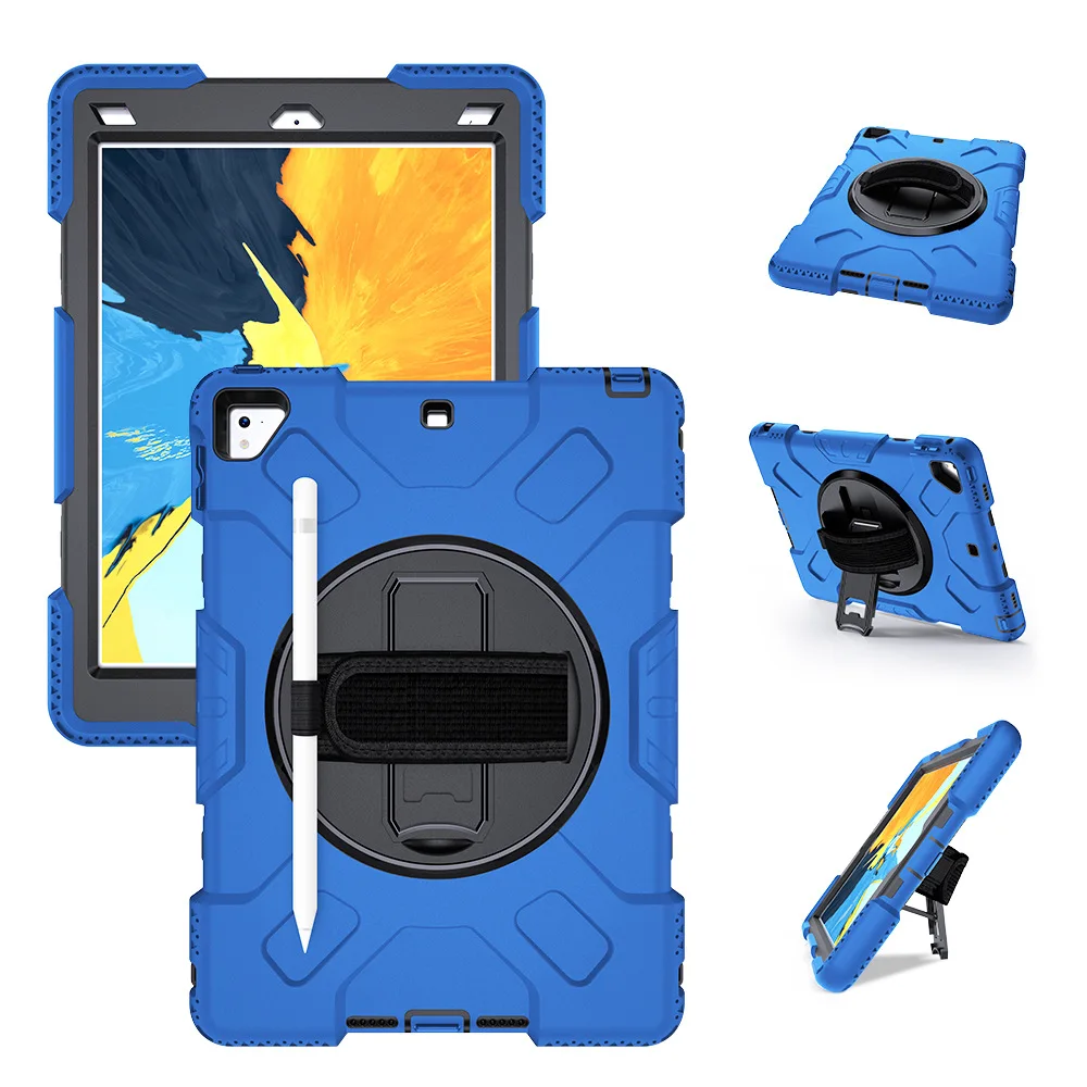 Blue Чехол для iPad Pro 9,7 Air 2 iPad 9,7 дюймов чехол для планшета с держателем карандаша вращение на 360 Защитный ремешок JGX07 - Цвет: Blue