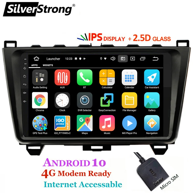 SilverStrong Android10.0 9 ''IPS 4G автомобильный DVD для Mazda 6 Atenza IPS DSP опция Android радио