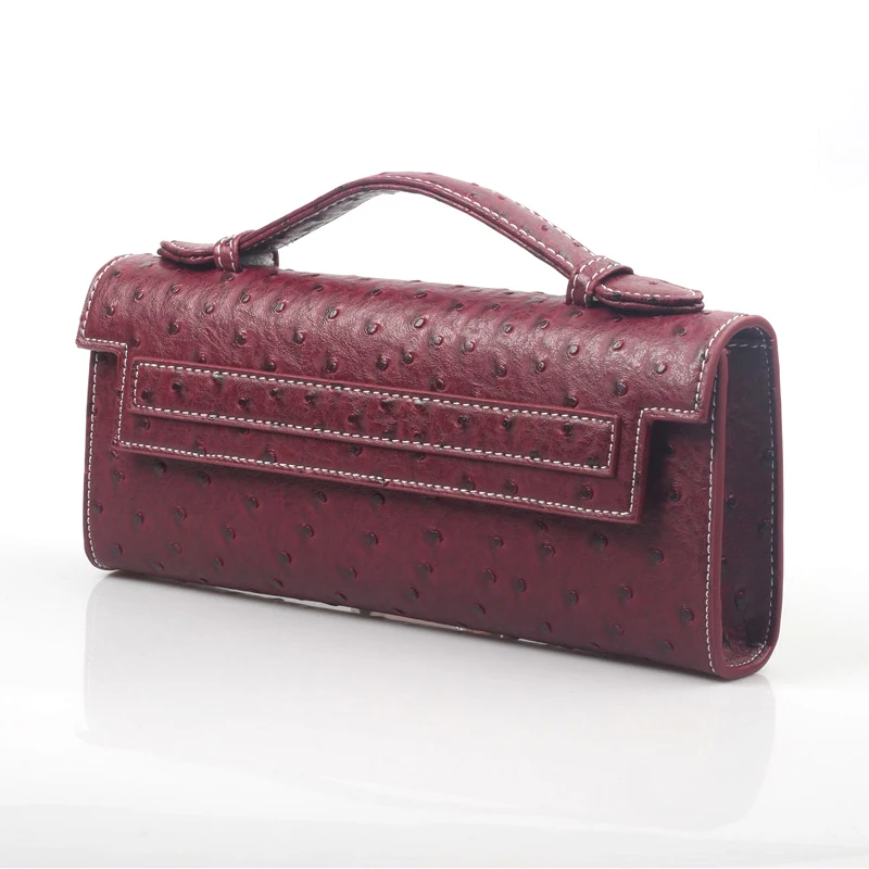 Женский Длинный клатч из страусиной кожи XMESSUN модные вечерние сумочки модного