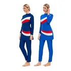 Мусульманский костюм для плавания лоскутного покроя с длинными рукавами