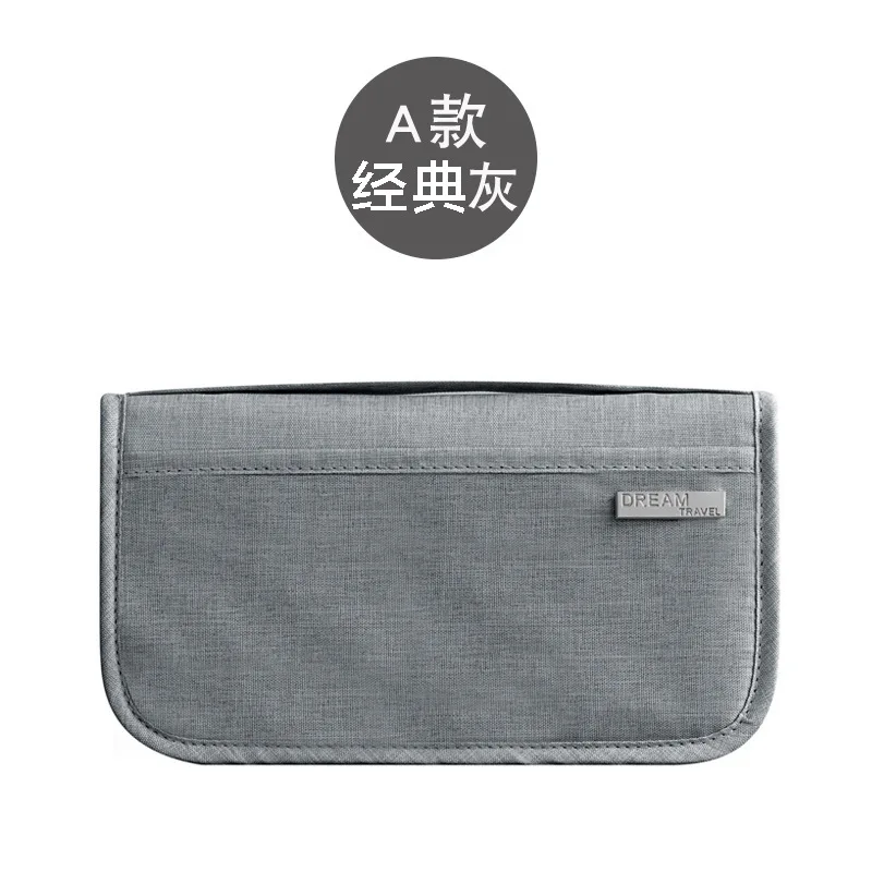 

Polyester travel document bag, multi-function passport bag, change storage bag