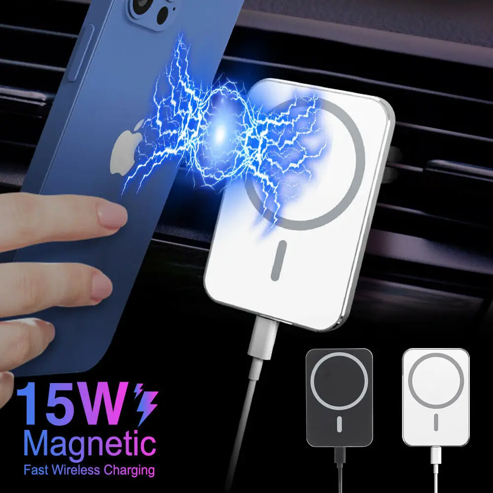 

The Car Households Are Two -port USB2.4A Travel Ca Magnetic Wireless Car Charger for iPhone 12 13 Pro Max 12 Mini Car Air Vent