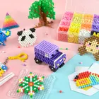 500 шт. 3d пазл perler hama beads игрушечные ручки для игр kidds Обучающие игрушки-пазлы распыления воды Волшебные пиксели аксессуар из бусин