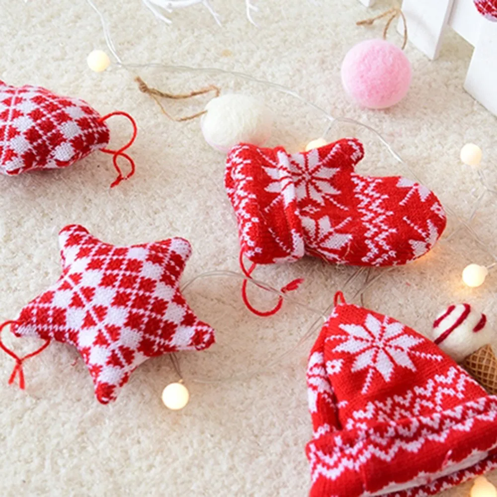 1 шт. распродажа шерстяных мини рождественских носков в клетку Подарочная сумка с