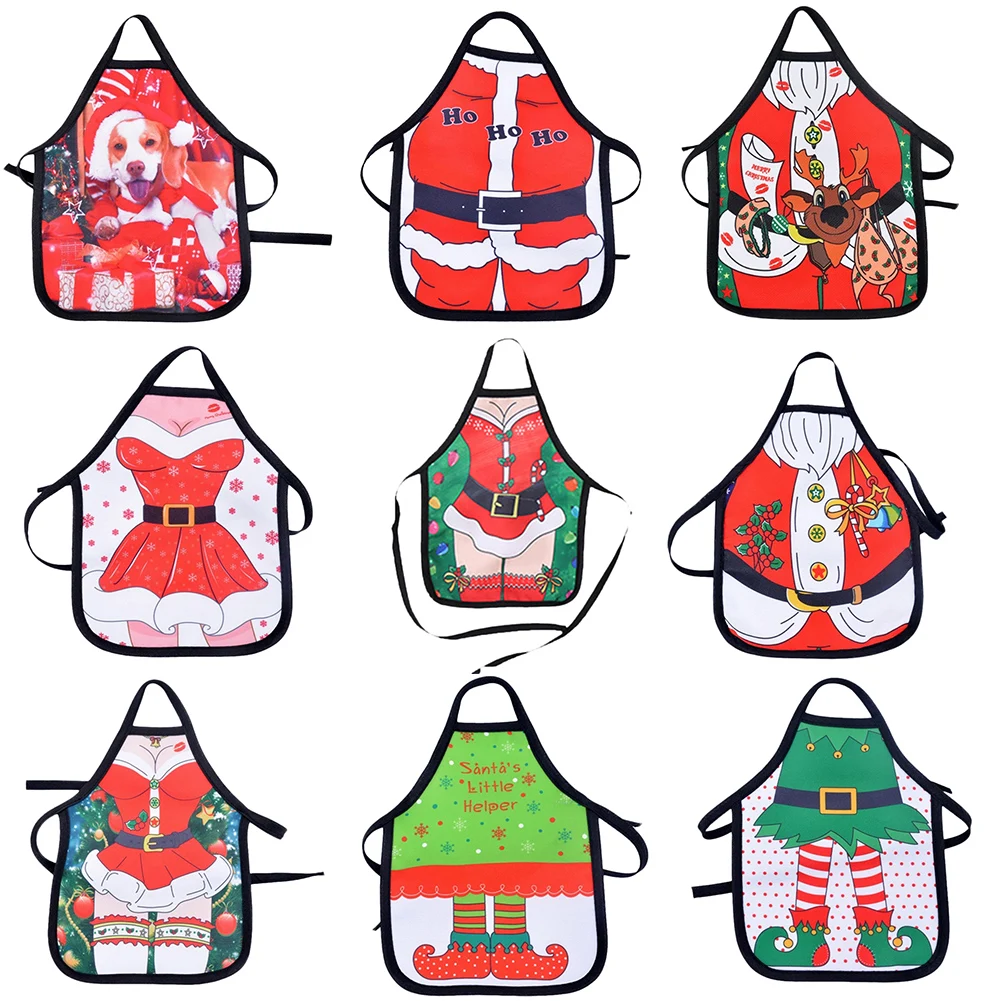 Бутылка Рождественское украшение мини-фартук с карманом для вина Рождественский