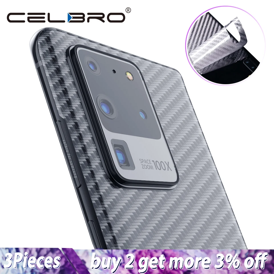3 шт. задняя пленка из углеродного волокна для Samsung Galaxy S20 Plus Ultra 3D 20 10 S20Plus