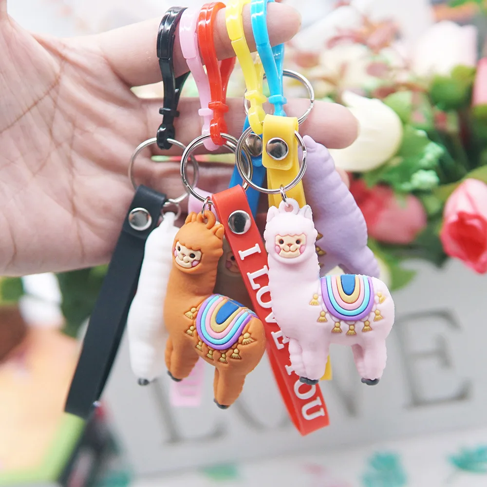 Высокого качества с героями мультфильмов милые удачи зодиака альпака брелки для