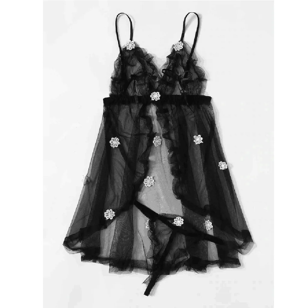 Экзотический набор соблазнительный Новый женский сексуальный прозрачный черный