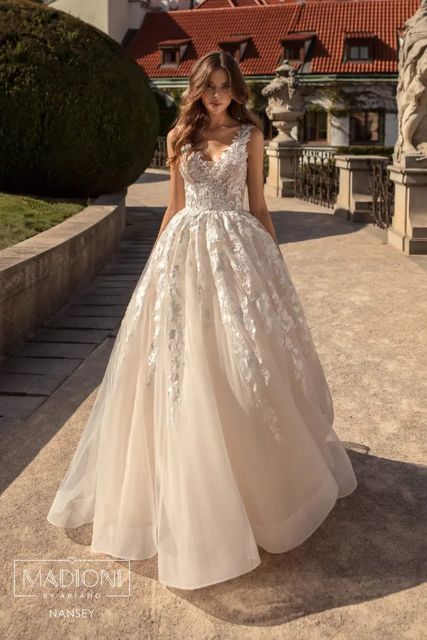 

Женское свадебное платье It's yiiya, белое кружевное платье трапециевидной формы с V-образным вырезом и открытой спиной на лето 2021