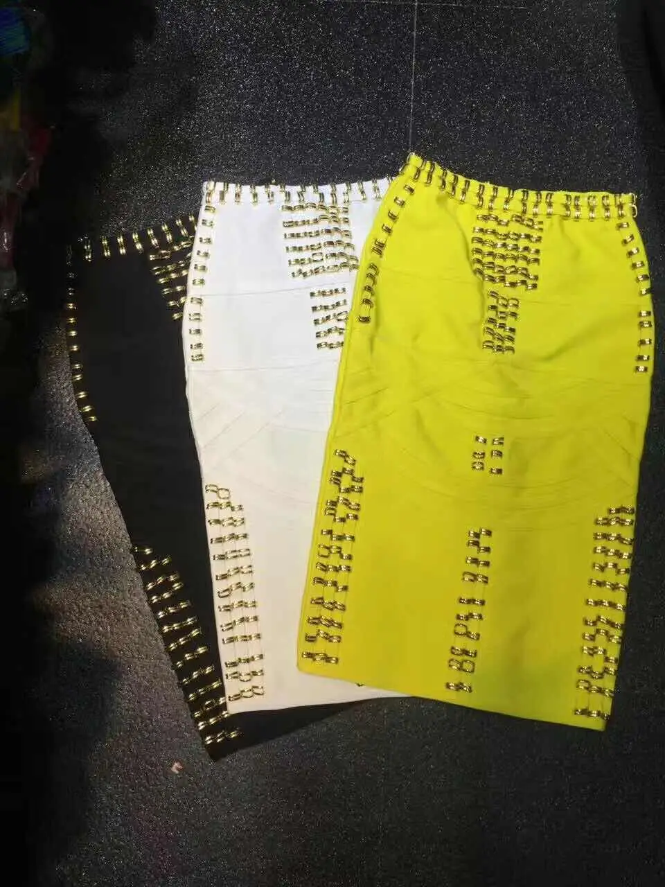 Новое поступление 2017 Высококачественная Белая юбка-повязка со стразами с