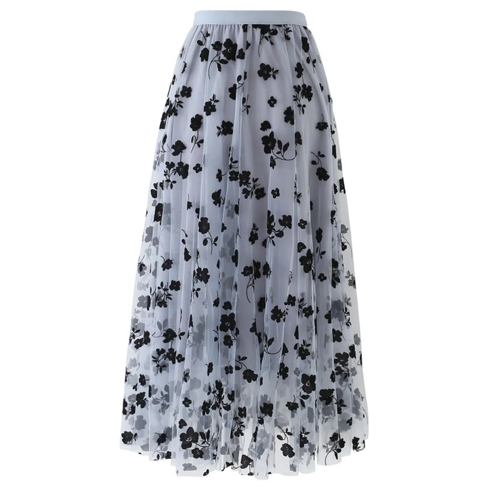 

High waist skirt oversized loose print Pleated skirt High waist Net yarn Party skirt woman High waist elegeant skirt Mini skirts