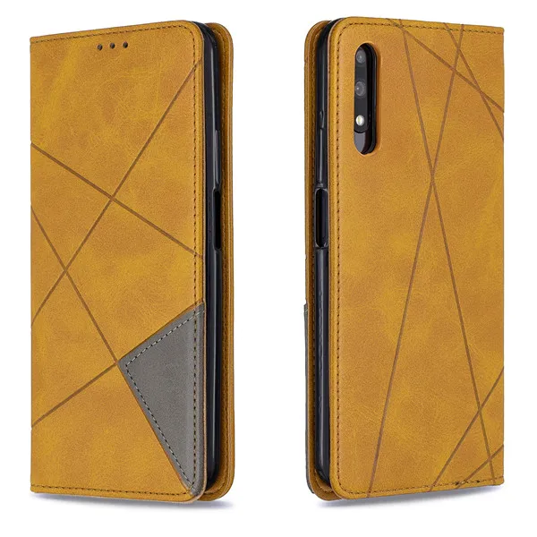 yellow Кожаный флип-чехол-кошелек на для Honor 9X Pro Хуавей Хонор 9x про чехол-книжк роскошный 3D Магнитный чехол держатель для карт чехол на для huawei Honor9X Honor9XPro Pro - Цвет: yellow