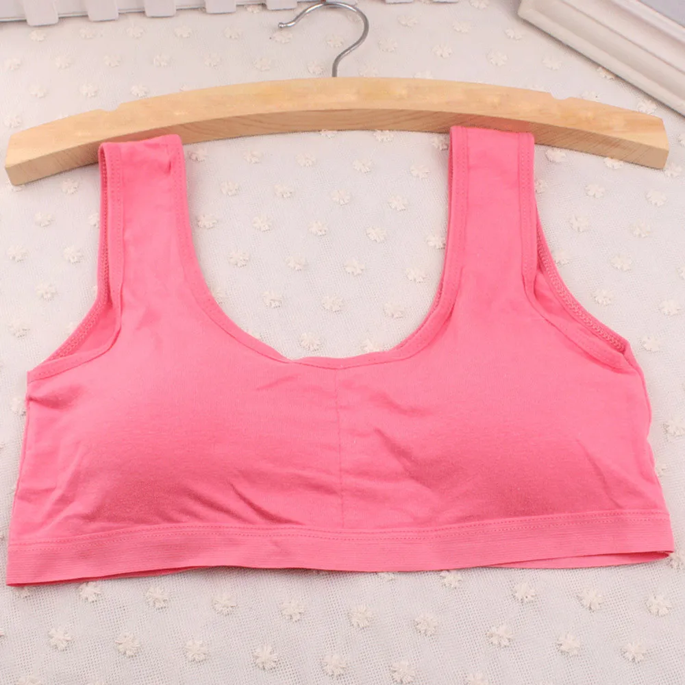Однотонное детское нижнее белье для девочек бюстгальтер Спортивное Спортивный