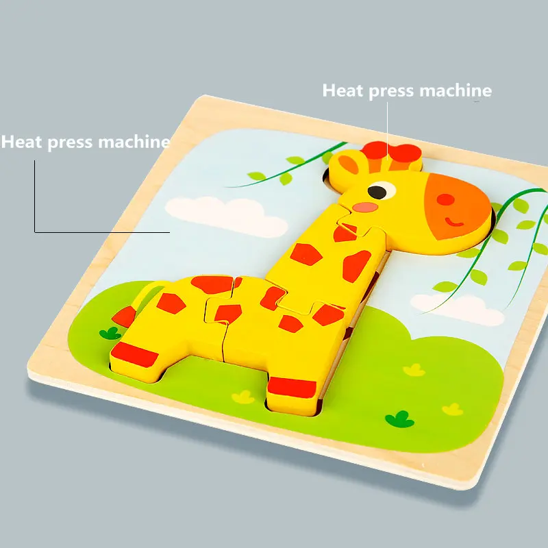 3D пазл Мультяшные животные деревянная игрушка обучающие игрушки для детей