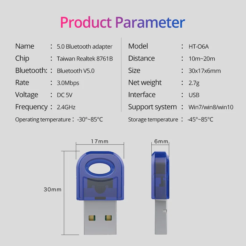 ANMONE RTL8761B мини USB Bluetooth адаптеры BT 5 0 беспроводной компьютерный адаптер аудио