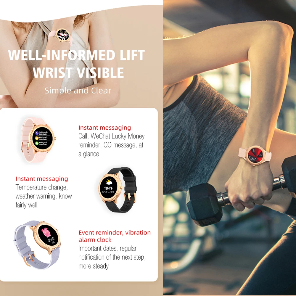 FIOMI Y1 Fashion Smart Watch Women Bluetooth Call Music with Heart Rate Monitoring Custom Dial Touch Водонепроницаемые умные