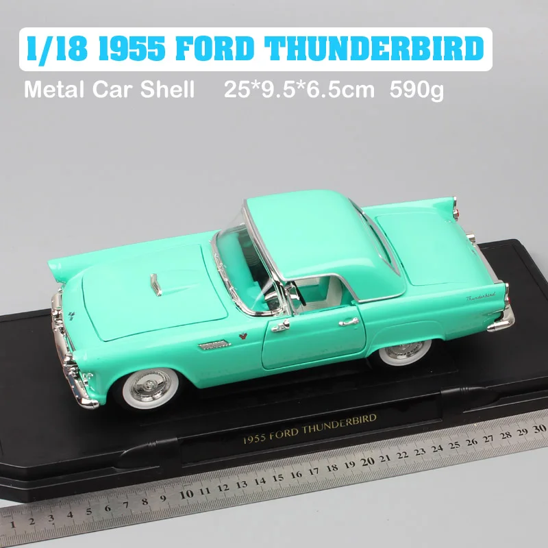 Дорожный знак большой 1:18 Масштаб 1955 Ford Thunderbird литая модель игрушечного автомобиля Replicas винтажная модель автомобиля для коллекции