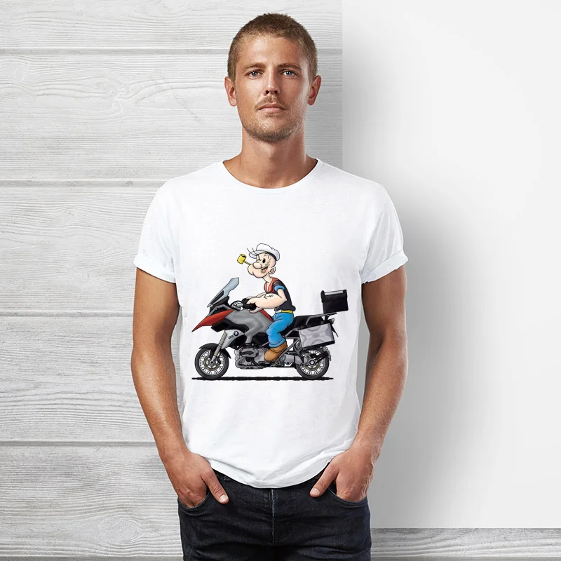 Брендовая одежда True reveler, футболка Popeye, Мужская футболка с коротким рукавом, летняя мультяшная футболка в стиле хип-хоп, забавная футболка из хлопка с моряком
