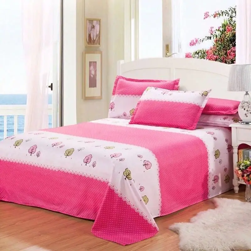 

2021 New Flower Bed Sheet 1 Pcs + 2pcs Pillowcase Bed Sets Thickened Sheet Single/Double Bed Dust Flower Pattern Soft Bed Sheet