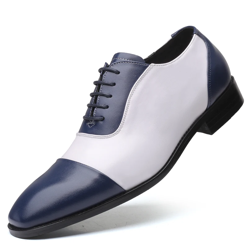 Мужские туфли из искусственной кожи белые черные свадебные размеры 38 48 весна