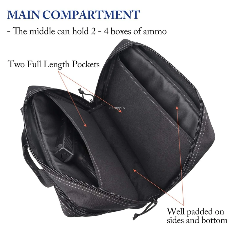 

Tactical Pistols Hand Carry Bags Military Airsoft Magazine Pouch Bag Portable Outdoor Hunting Shooting Gun Accessories Handbag